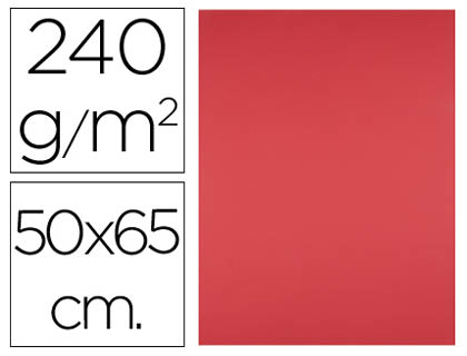 Cartulina Liderpapel 50x65cm. 240g/m² rojo